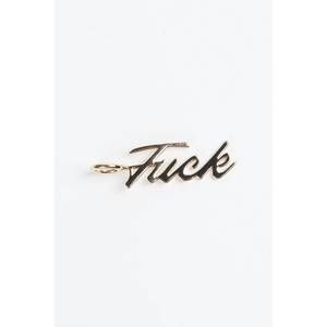 NEW EKLEXIC script pendant fuck in gold